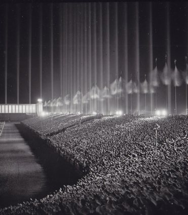 Nazi rally in the Cathedral of Light c. 1937